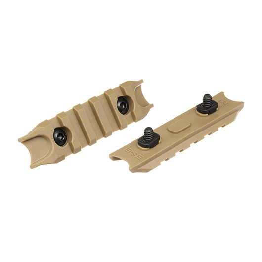 G&G M-Lok 21mm Polymer-Schienen Side-Rail Set 79mm (2 Stck) Desert Tan Bild 1