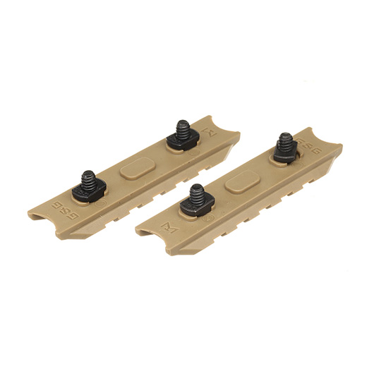 G&G M-Lok 21mm Polymer-Schienen Side-Rail Set 79mm (2 Stck) Desert Tan Bild 2