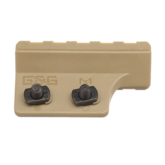 G&G M-Lok 45 Grad Polymer Halterung mit 21mm Schiene Desert Tan Bild 3