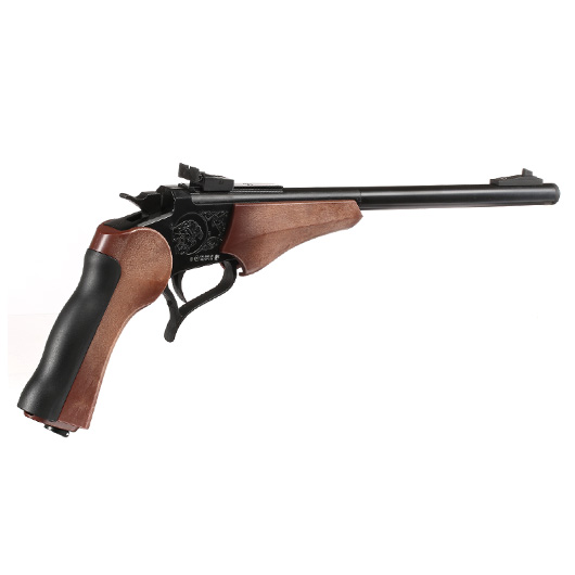 Haw San Contender G2 Pistole Vollmetall CO2 6mm BB schwarz / Holzoptik - Long-Version Bild 3
