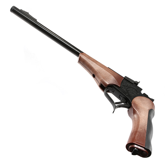 Haw San Contender G2 Pistole Vollmetall CO2 6mm BB schwarz / Holzoptik - Long-Version Bild 7