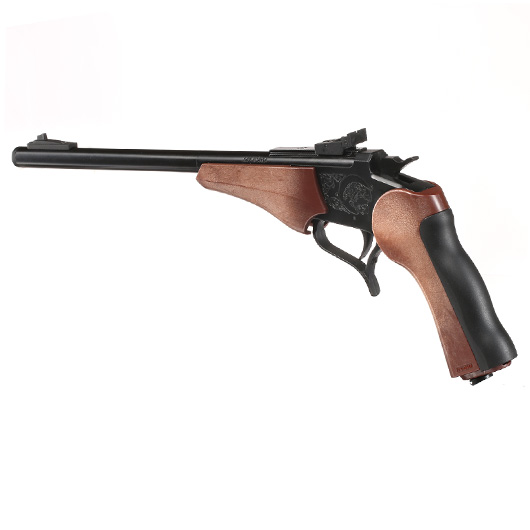 Haw San Contender G2 Pistole Vollmetall CO2 6mm BB schwarz / Holzoptik - Long-Version Bild 9