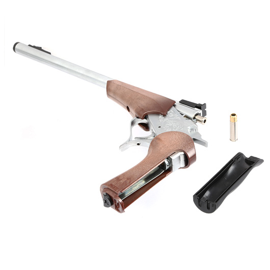 Haw San Contender G2 Pistole Vollmetall CO2 6mm BB silber / Holzoptik - Long-Version Bild 6