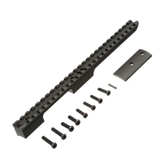 King Arms 21mm Aluminium Extension Rail Long-Version f. TM VSR-10 / KJW M700 schwarz