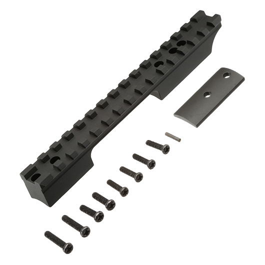 King Arms 21mm Aluminium Extension Rail Short-Version f. TM VSR-10 / KJW M700 schwarz