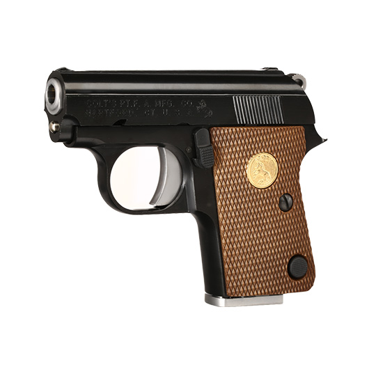 Cybergun / Wei-ETech Colt .25 Vest Pocket Vollmetall GBB 6mm BB schwarz / braun