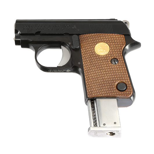 Cybergun / Wei-ETech Colt .25 Vest Pocket Vollmetall GBB 6mm BB schwarz / braun Bild 5