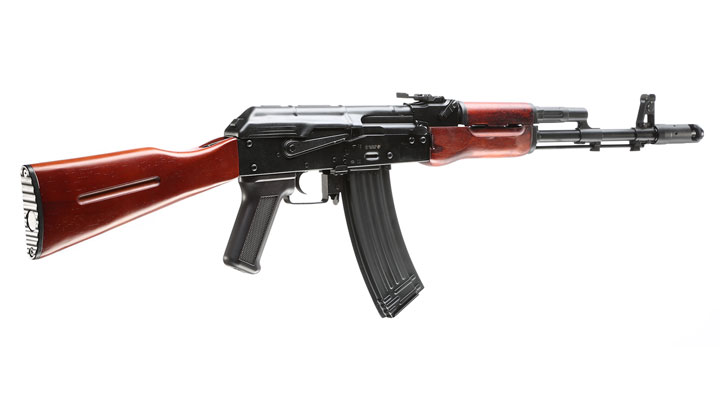 APS AK-74 Vollmetall Echtholz BlowBack S-AEG 6mm BB schwarz Bild 3