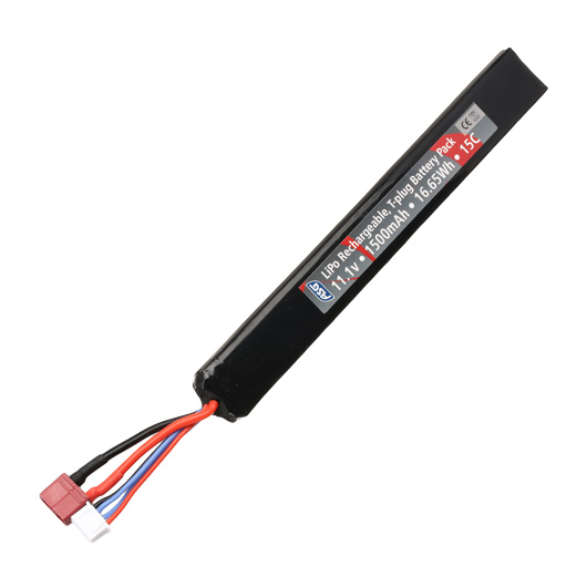 ASG LiPo Akku 11,1V 1500mAh 15C Stick-Type m. T-Stecker Anschluss Bild 1