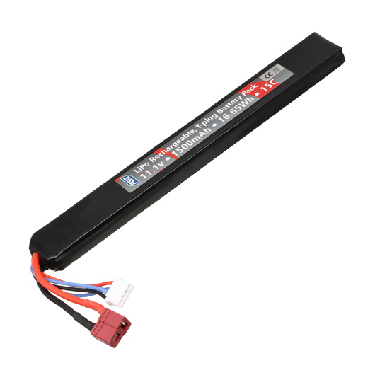 ASG LiPo Akku 11,1V 1500mAh 15C Stick-Type m. T-Stecker Anschluss Bild 2