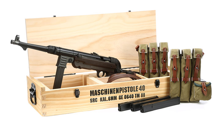 SRC MP40 Airsoft Vollmetall BlowBack Gen. III AEG 6mm BB - World War 2 Deluxe Edition