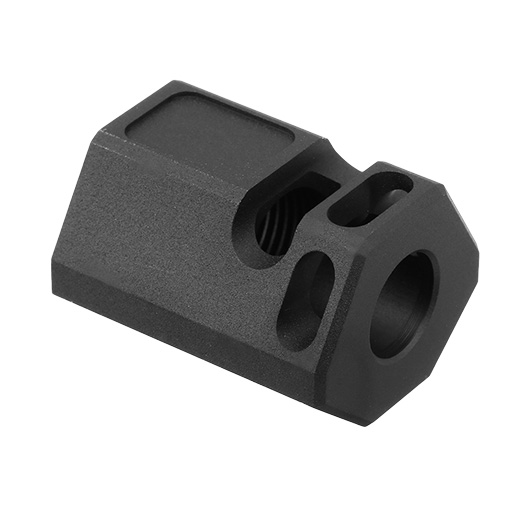 ASG CNC Aluminium Compensator f. CZ P-09 OR CO2BB 14mm- schwarz Bild 1