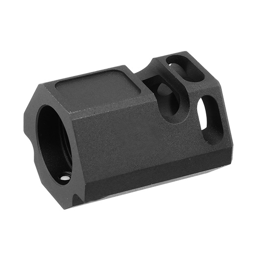 ASG CNC Aluminium Compensator f. CZ P-09 OR CO2BB 14mm- schwarz Bild 2