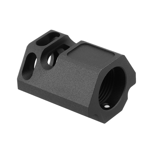 ASG CNC Aluminium Compensator f. CZ P-09 OR CO2BB 14mm- schwarz Bild 3