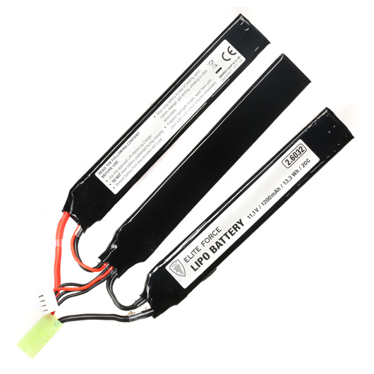Elite Force Airsoft LiPo Akku 11,1V 1200mAh 20C Tri-Panel Type m. Mini-Tam Anschluss