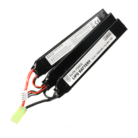 Elite Force Airsoft LiPo Akku 11,1V 1200mAh 20C Tri-Panel Type m. Mini-Tam Anschluss Bild 1