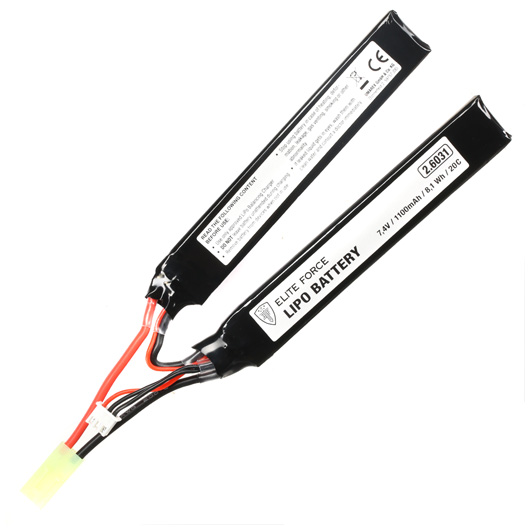 Elite Force LiPo Akku 7,4V 1100mAh 20C Two-Panel Type m. Mini-Tam Anschluss