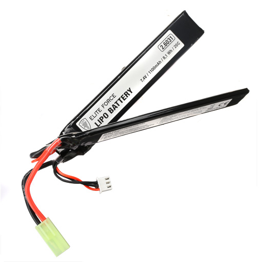 Elite Force LiPo Akku 7,4V 1100mAh 20C Two-Panel Type m. Mini-Tam Anschluss Bild 2