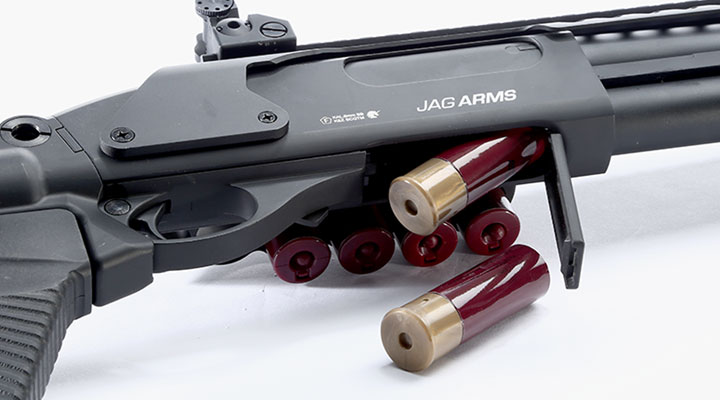 Jag Arms Scattergun SPX Vollmetall Pump Action Gas Shotgun 6mm BB schwarz Bild 10