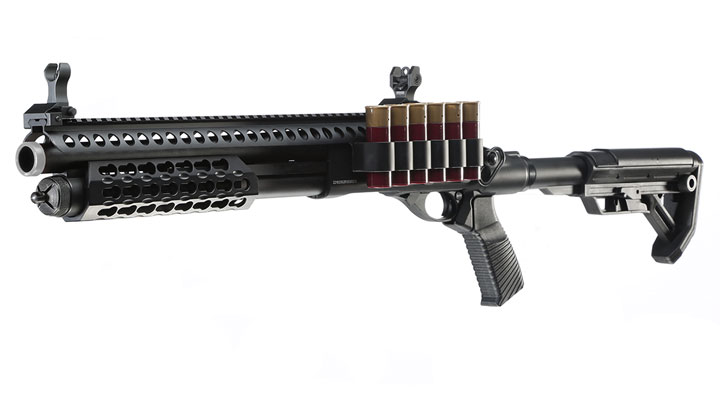 Jag Arms Scattergun SPX2 Vollmetall Pump Action Gas Shotgun 6mm BB schwarz