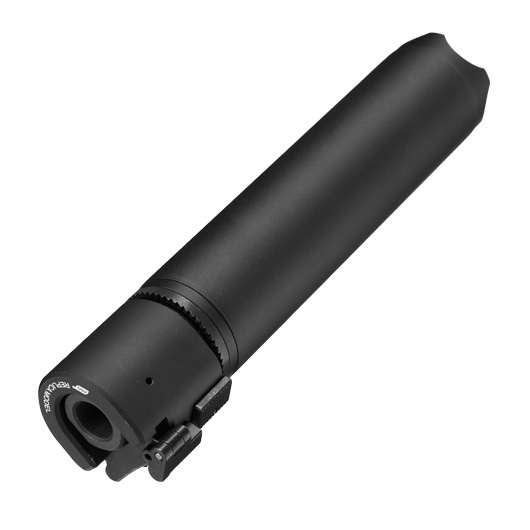 ASG B&T Rotex-V 197mm Aluminium Silencer mit Stahl Flash-Hider 14mm- schwarz Bild 3