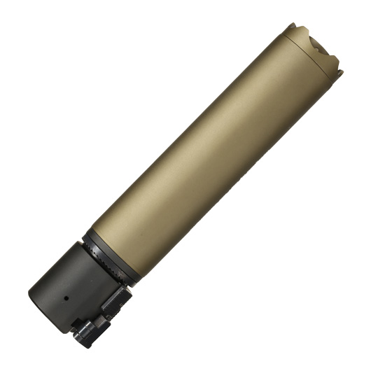 ASG B&T Rotex-V 197mm Aluminium Silencer mit Stahl Flash-Hider 14mm- Mud-Earth Bild 2
