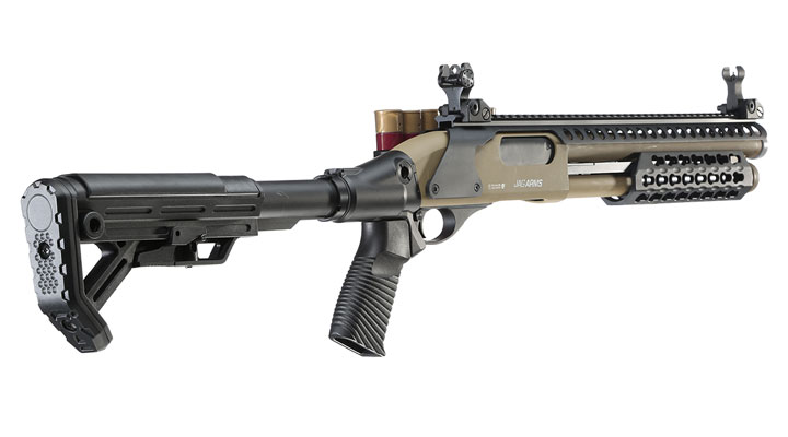 Jag Arms Scattergun SPX2 Vollmetall Pump Action Gas Shotgun 6mm BB tan Bild 3