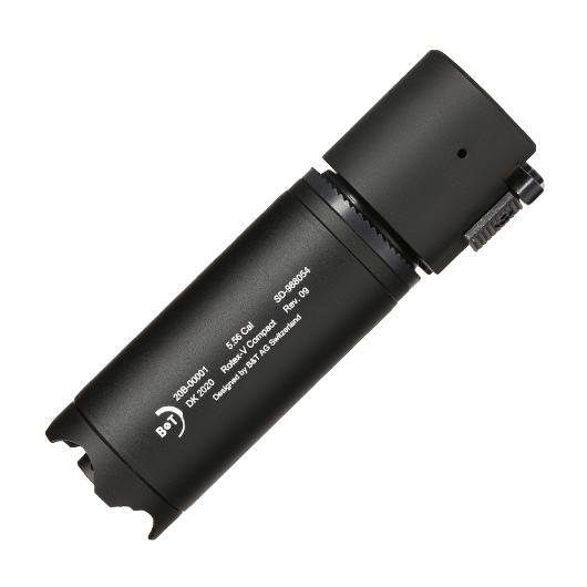 ASG B&T Rotex-V Compact Aluminium Silencer mit Stahl Flash-Hider 14mm- schwarz Bild 1