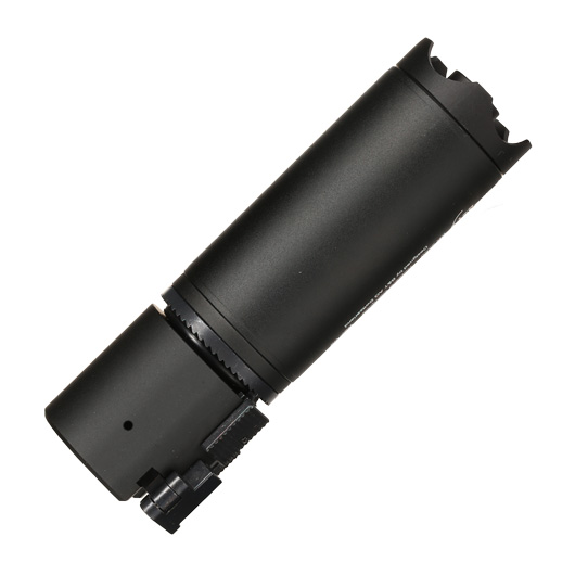 ASG B&T Rotex-V Compact Aluminium Silencer mit Stahl Flash-Hider 14mm- schwarz Bild 2