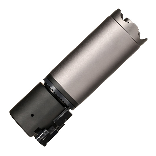 ASG B&T Rotex-V Compact Aluminium Silencer mit Stahl Flash-Hider 14mm- grau Bild 2