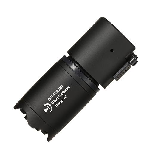 ASG B&T Rotex-V Blast Deflector Aluminium Silencer mit Stahl Flash-Hider 14mm- schwarz Bild 1