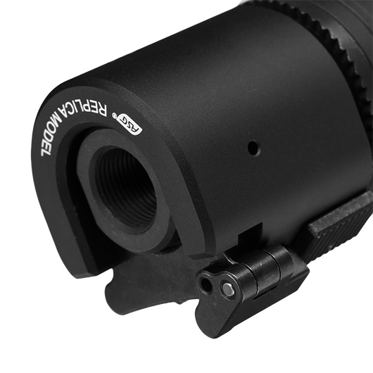 ASG B&T Rotex-V Blast Deflector Aluminium Silencer mit Stahl Flash-Hider 14mm- schwarz Bild 5