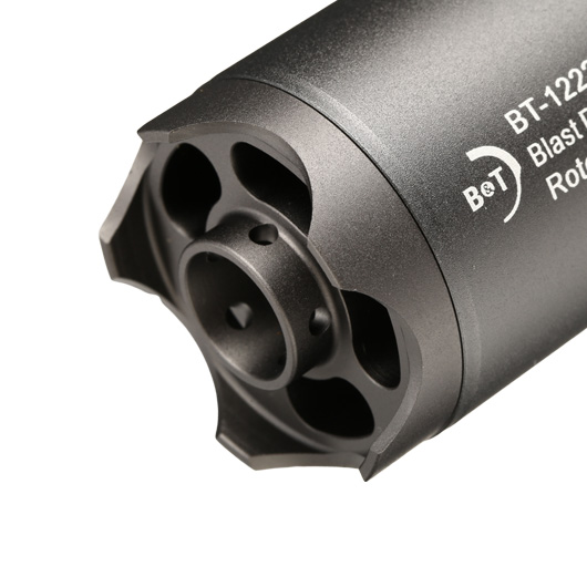 ASG B&T Rotex-V Blast Deflector Aluminium Silencer mit Stahl Flash-Hider 14mm- grau Bild 4