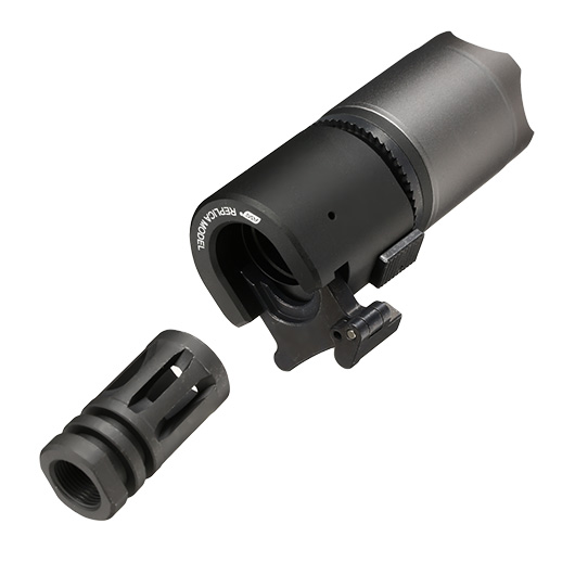 ASG B&T Rotex-V Blast Deflector Aluminium Silencer mit Stahl Flash-Hider 14mm- grau Bild 6