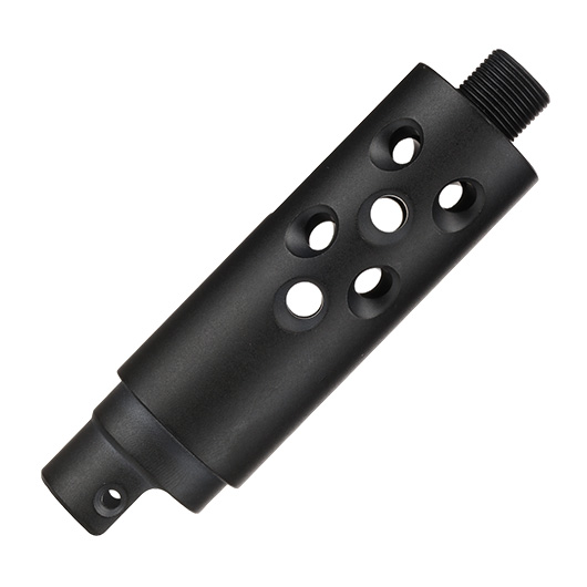 AiRReX Custom-A CNC Aluminium Auenlauf Round f. Action Army AAP-01 schwarz Bild 3