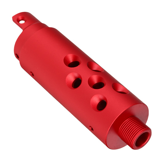 AiRReX Custom-A CNC Aluminium Auenlauf Round f. Action Army AAP-01 rot Bild 1