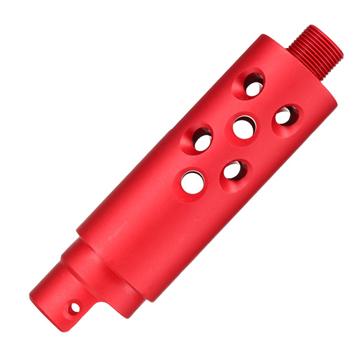 AiRReX Custom-A CNC Aluminium Auenlauf Round f. Action Army AAP-01 rot Bild 3