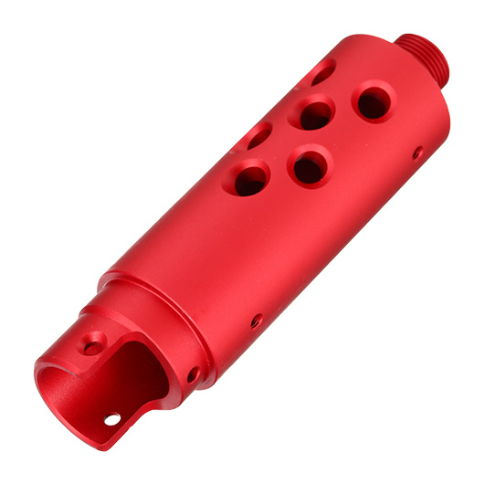 AiRReX Custom-A CNC Aluminium Auenlauf Round f. Action Army AAP-01 rot Bild 5