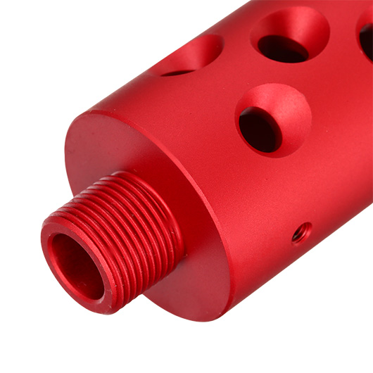 AiRReX Custom-A CNC Aluminium Auenlauf Round f. Action Army AAP-01 rot Bild 7