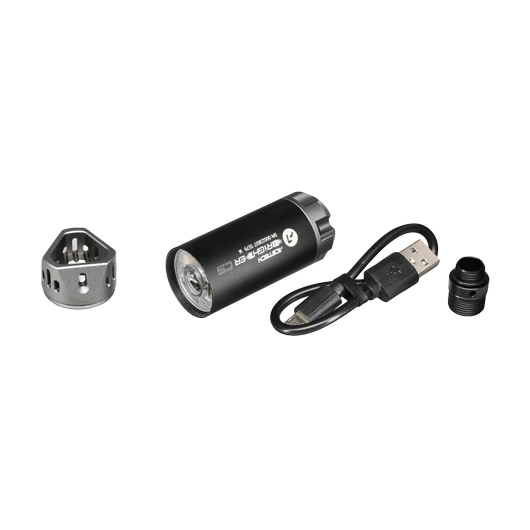 Acetech Brighter CS Aluminium Silencer Mini Tracer Unit inkl. LiPo Akku 11mm+ / 14mm- grau Bild 6