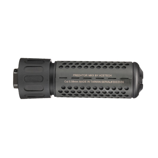 Acetech Predator MK II Suppressor inkl. Brighter C Tracer Unit mit Li-Ion / Stahl Flash-Hider 14mm- schwarz Bild 3