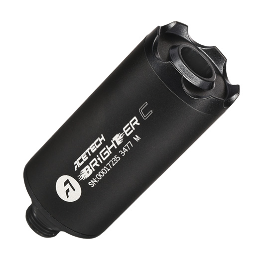 Acetech Brighter C Aluminium Silencer Mini Tracer Unit inkl. LiPo Akku 11mm+ / 14mm- schwarz Bild 1