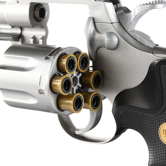 UHC .357 4 Zoll Softair Revolver 6mm BB silber Bild 5