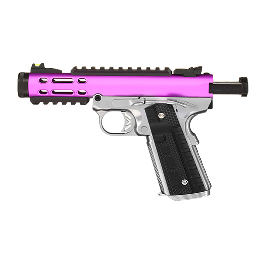 Wei-ETech Galaxy 1911 Vollmetall GBB 6mm BB Satin-Chrome / purple Bild 2