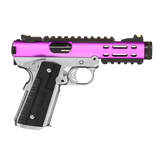 Wei-ETech Galaxy 1911 Vollmetall GBB 6mm BB Satin-Chrome / purple Bild 3