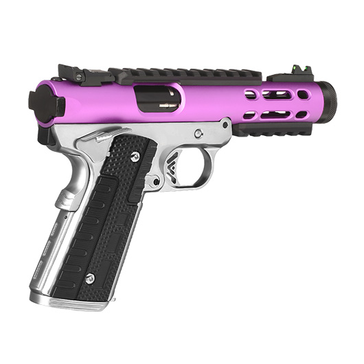 Wei-ETech Galaxy 1911 Vollmetall GBB 6mm BB Satin-Chrome / purple Bild 4