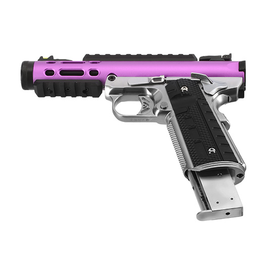 Wei-ETech Galaxy 1911 Vollmetall GBB 6mm BB Satin-Chrome / purple Bild 5