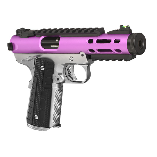 Wei-ETech Galaxy 1911 Vollmetall GBB 6mm BB Satin-Chrome / purple Bild 7