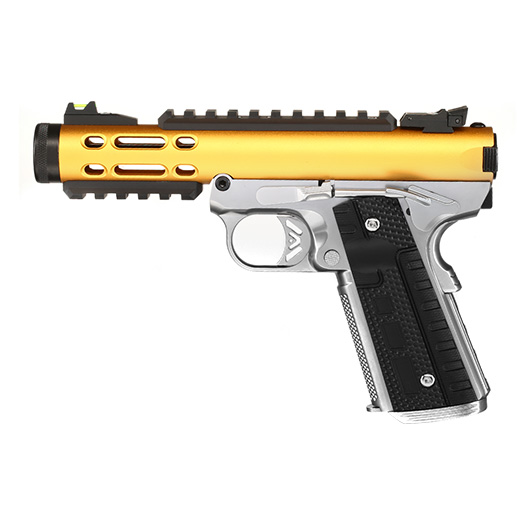 Wei-ETech Galaxy 1911 Vollmetall GBB 6mm BB Satin-Chrome / gold Bild 1