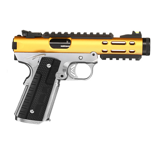 Wei-ETech Galaxy 1911 Vollmetall GBB 6mm BB Satin-Chrome / gold Bild 3